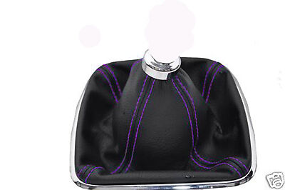 FITS FORD MONDEO MK4 LEATHER GEAR GAITER 07+ purple  stitch CUSTOM NEW