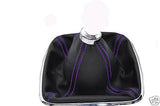 FITS FORD MONDEO MK4 LEATHER GEAR GAITER 07+ purple  stitch CUSTOM NEW
