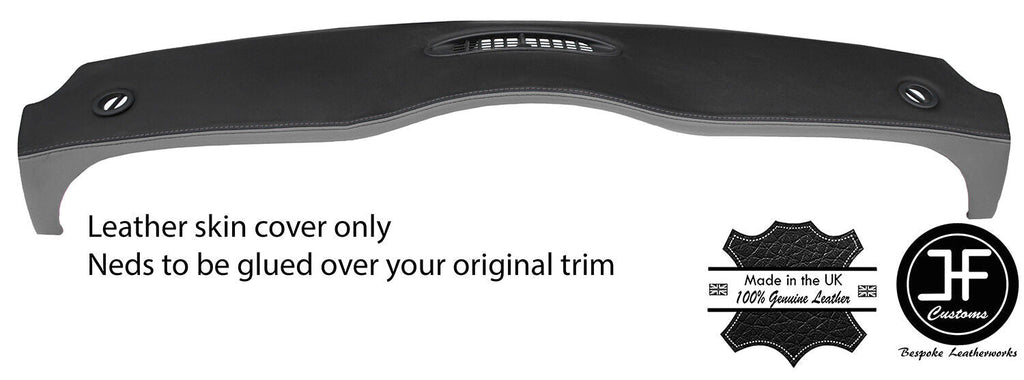BLACK & GREY TOP DASHBOARD LEATHER COVER FOR BMW MINI R50 R53 01-06 STYLE 2