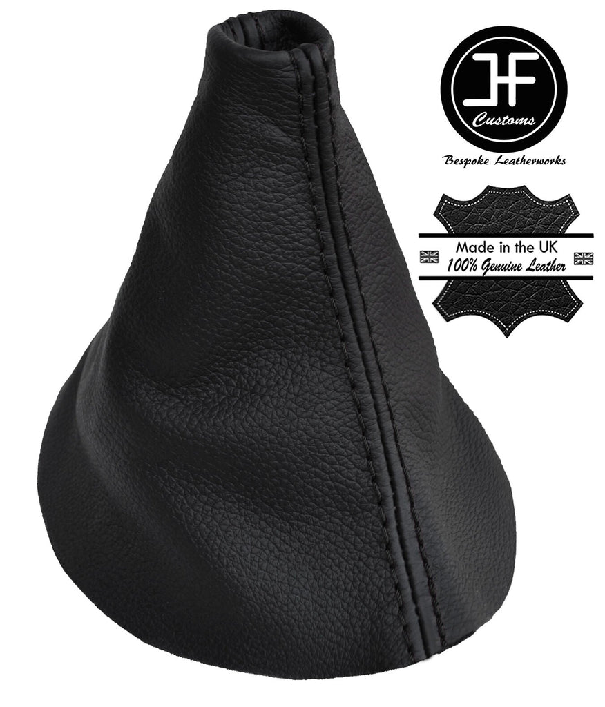 BLACK STITCHING REAL LEATHER MANUAL GEAR GAITER FITS PEUGEOT BIPPER 2009-2016