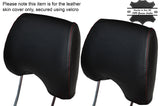 RED STITCHING 2X FRONT HEADREST SKIN COVER FITS SUBARU IMPREZA WRX STI 01-05