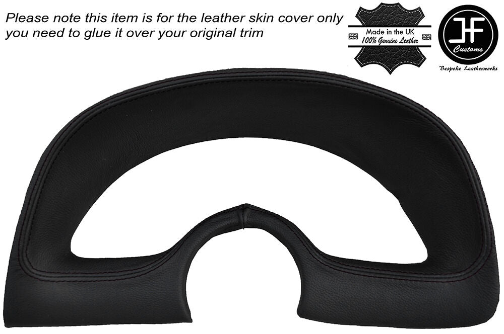 BLACK STITCH SPEEDO BEZEL CLUSTER LEATHER SKIN COVER FITS CAMARO RS Z28 97-02