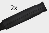 black stitch FITS MAZDA MX5 MK1 90-97 2X FRONT SEAT BELT STALK LEATHER COVERS
