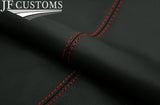 RED STITCH 2X LEATHER SEAT BELT STALK TALL COVERS FITS NISSAN GTR R35 09-20