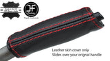 RED STITCH TOP GRAIN LEATHER HANDBRAKE HANDLE COVER FITS HYUNDAI COUPE 96-01