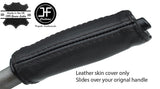 BLACK STITCH TOP GRAIN LEATHER HANDBRAKE HANDLE COVER FITS HYUNDAI COUPE 96-01