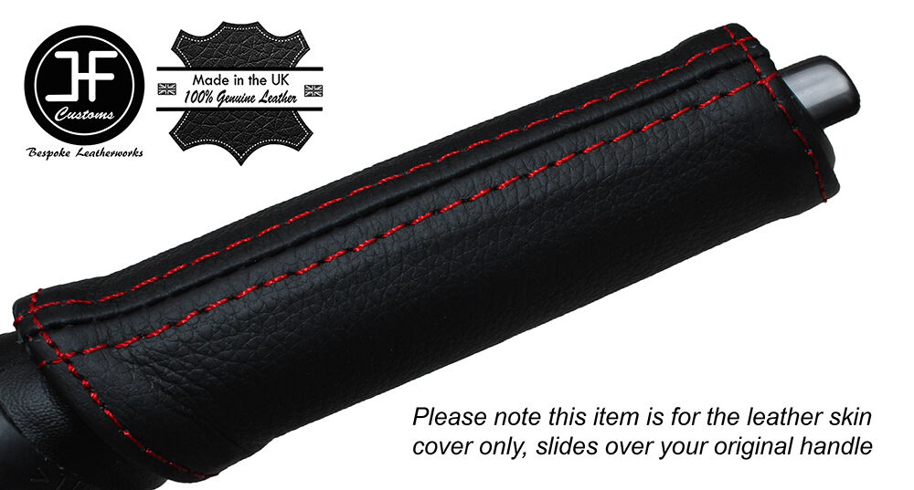 RED STITCHING HANDBRAKE HANDLE LEATHER COVER FITS MAZDA 3 2014-2016 CUSTOM NEW