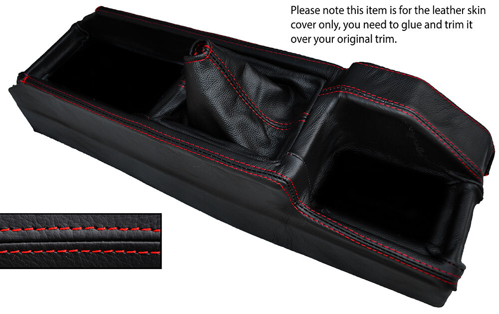 RED STITCH CENTRE CONSOLE & GAITER SKIN COVERS FITS ALFA ROMEO ALFETTA GTV