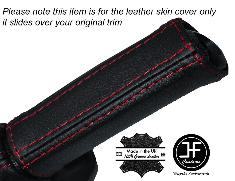 RED STITCH HANDBRAKE HANDLE LEATHER SKIN COVER FITS VOLVO S90 960 95-98