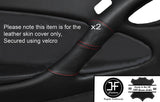 RED STITCH 2X FRONT DOOR HANDLE LEATHER COVERS FITS PONTIAC GTO 2004-2006
