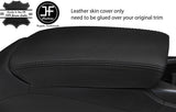 BLACK & BLACK TOP GRAIN LEATHER ARMREST COVER FITS AUDI TT MK3 2015-2019