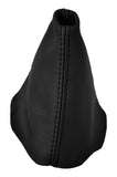 FITS FORD FOCUS MK3 FL 2005-2008 GEAR  GAITER BLACK LEATHER BLACK DOUBLESTITCH