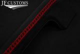 D RED LUX-STITCH LEATHER DASH HANDLE + SCREW CAPS FOR LAND ROVER DEFENDER 07-16