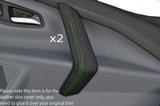 GREEN STITCH 2X FRONT FULL DOOR HANDLE SKIN COVERS FITS FORD TRANSIT MK8 2014+