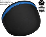 BLACK & LIGHT BLUE  STRIPE LEATHER DASH COWL HOOD COVER FITS MG MGF MG TF 95-05