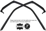 BLACK STITCH 2X DOOR WINDOW TRIM LEATHER COVERS FITS PORSCHE 928 S S2 S4