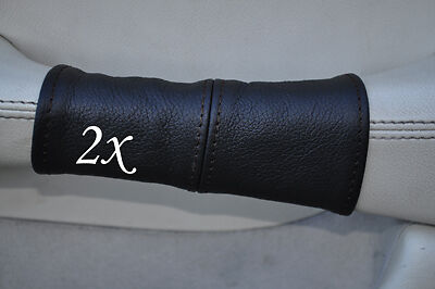 black stitch FITS JAGUAR DAIMLER XJ8 X308 97-03 2X DOOR HANDLE LEATHER COVERS