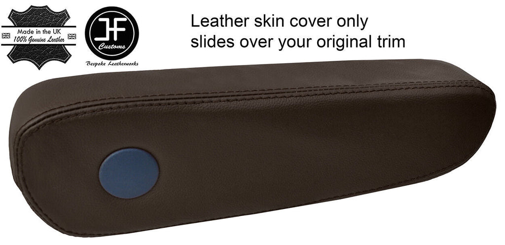 BROWN LEATHER 1X DRIVER SEAT ARMREST COVER FOR BMW E23 E28 5 & 7 SERIES