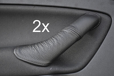black stitch FITS FORD MONDEO MK4 07-11 2X REAR DOOR HANDLE LEATHER COVERS