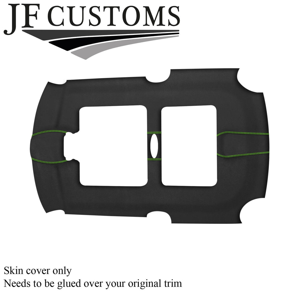GREEN STITCH D GREY SUEDE SUN ROOF HEADLINER COVER FOR BMW MINI R50 R53 01-06