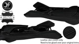 BLACK STITCH 2X KNEE PAD REAL LEATHER&ARMREST COVERS FOR CHEVROLET CAMARO 16-20