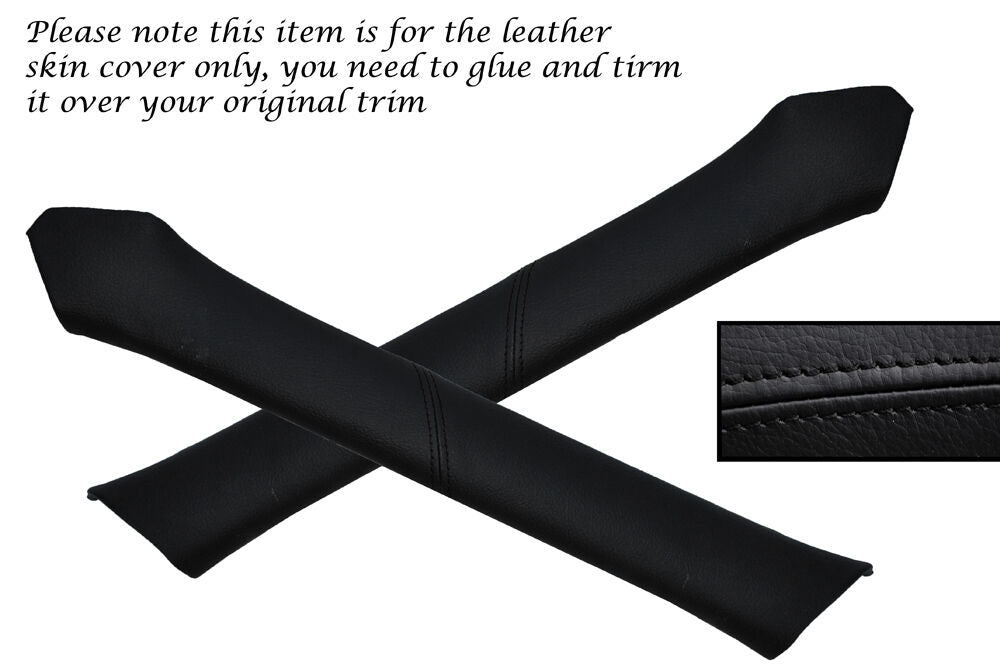 BLACK STITCH 2X WINDSCREEN A PILLAR LEATHER COVERS FITS ROVER P6 2000 2200 3500