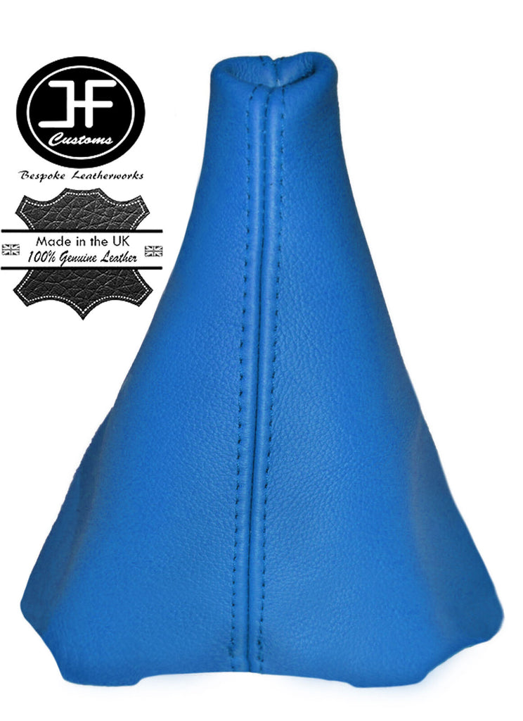 BLUE REAL LEATHER MANUAL GEAR GAITER FITS CITROEN C2 C3 2003-2009 CUSTOM NEW
