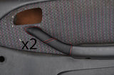 red stitch FITS TOYOTA COROLLA 92-97  2X DOOR HANDLE LEATHER COVERS CUSTOM NEW