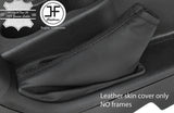 BLACK STITCHING REAL LEATHER HANDBRAKE GAITER FITS FORD FOCUS 2011-2015