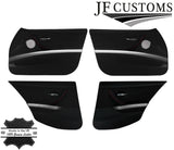 D RED STITCH PERFORATED LEATHER 4X DOOR HANDLE TRIMS + COVERS FOR BMW E90 E91