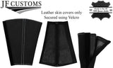 L GREY STITCH NAPPA LEATHER 2X SEAT BELT LONG COVERS FITS PORSCHE CAYENNE 02-10