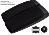 BLACK STITCH REAL SUEDE 2X ARMREST LID COVERS FITS AUDI A8 2003-2010 CUSTOM NEW
