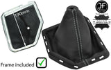 GREY STITCH LEATHER GEAR GAITER PLASTIC FRAME FOR NISSAN PATHFINDER FL 09-2012