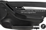 BLACK STITCH 2X FRONT DOOR ARMREST LEATHER COVERS  FITS MERCEDES R CLASS W251