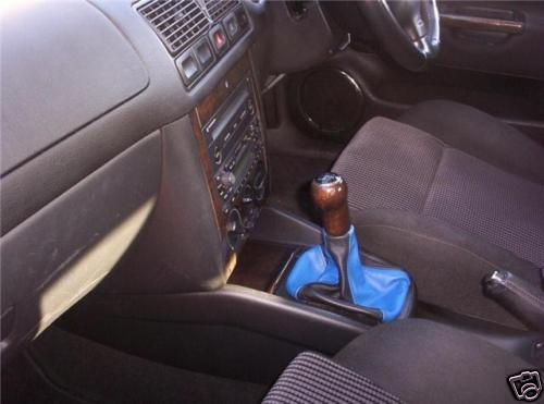 FITS VW GOLF MK4 & BORA MK4 BEETLE BLACK&BLUE LEATHER GAITER CUSTOM NEW