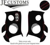 RED STITCH SUEDE 2X SPEAKER VENT DASH SILL COVERS FOR LOTUS ELISE S2 01-06