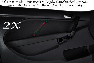 RED STITCH FITS  FITS HONDA CIVIC&CIVIC TYPE R 01-05 2X FRONT DOOR CARD COVERS
