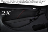 RED STITCH FITS  FITS HONDA CIVIC&CIVIC TYPE R 01-05 2X FRONT DOOR CARD COVERS