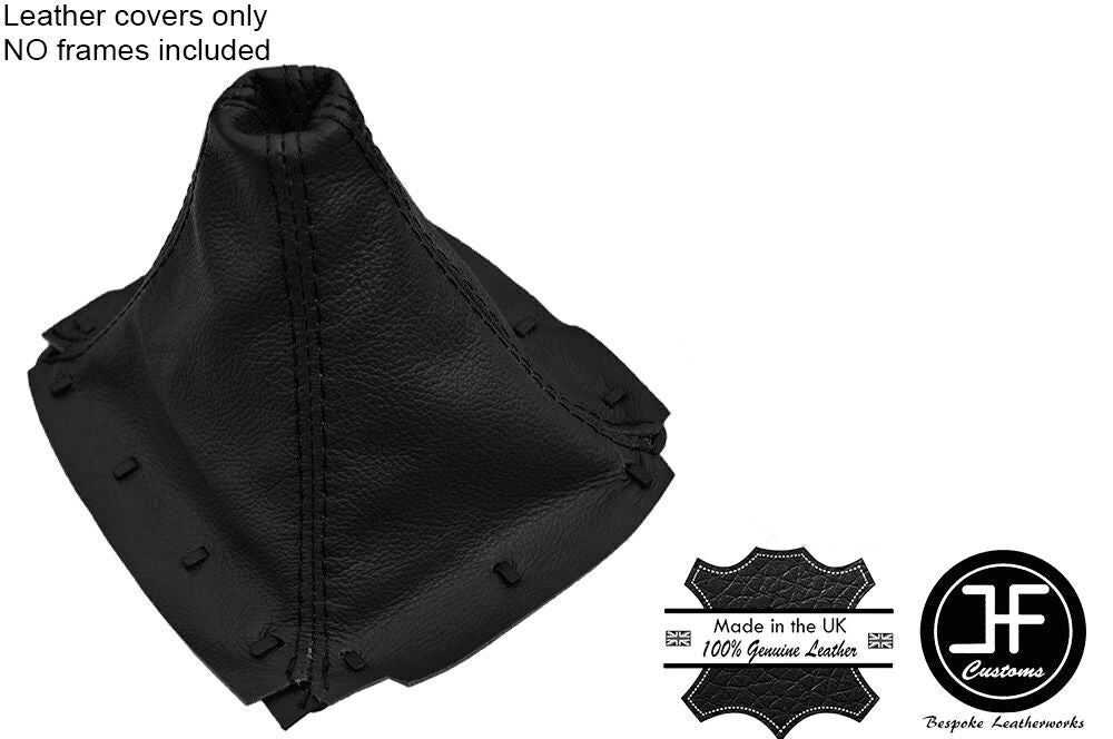 BLACK LEATHER BLACK STITCH MANUAL GEAR GAITER FOR MAZDA MIATA MX5 MK1 1989-1997