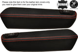 RED STITCH 2X REAR DOOR ARMREST LTHR COVER FITS MERCEDES C124 E CLASS COUPE