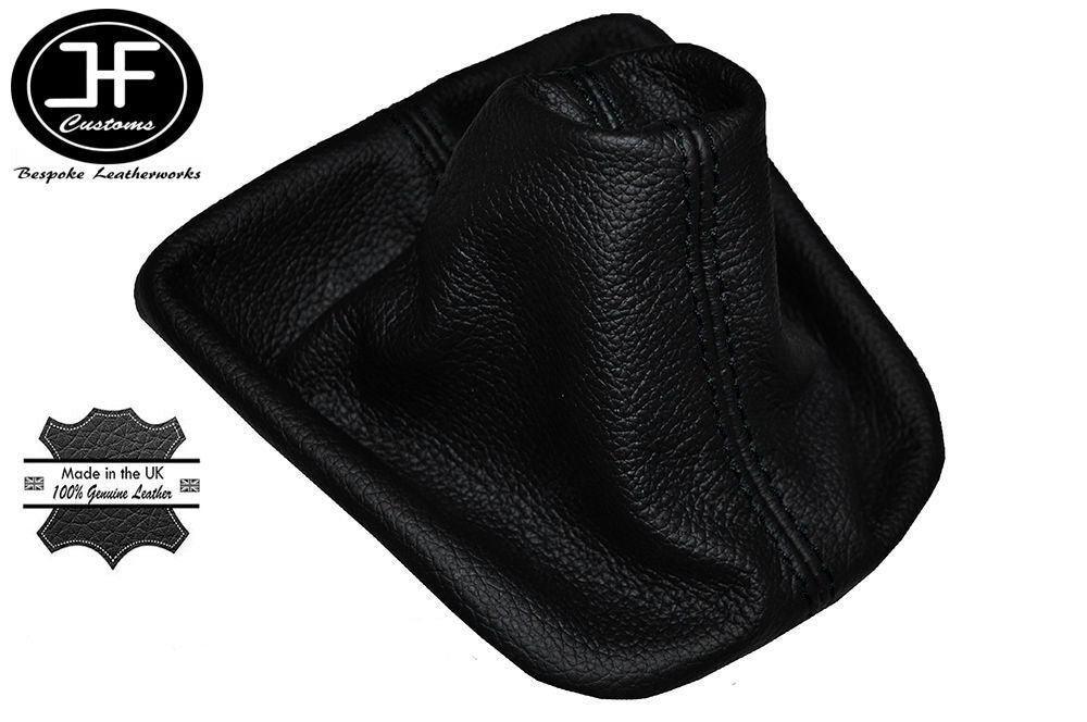 BLACK STICH LEATHER SKIN MANUAL GEAR GAITER FITS PEUGEOT 407 2004-2010