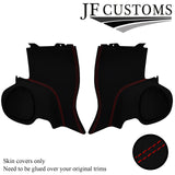 RED STITCH SUEDE 2X REAR SPEAKER PANEL TRIM COVERS FOR CORVETTE C5 97-04