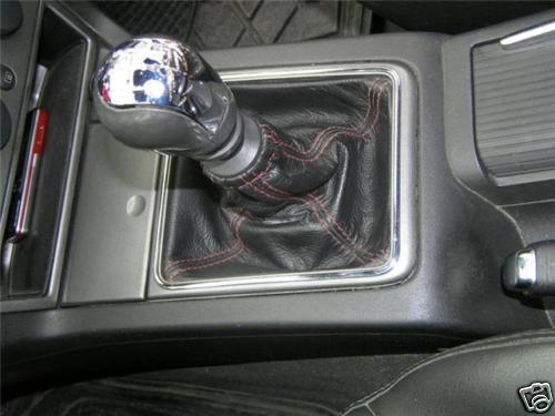 FITS VAUXHALL VECTRA C 02-08 GEAR GAITER BLACK LEATHER RED S CUSTOM NEW