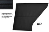 BLACK STITCH 2X  SIDE TRIM PANEL LEATHER SKIN COVERS FITS LOTUS ELAN S3  S4
