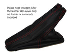 RED STITCH LEATHER SKIN HANDBRAKE GAITER FITS FORD TRANSIT CONNECT 2010-2013