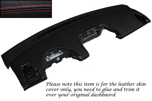 RED STITCH DASH LEATHER SKIN COVER FITS SMART FORTWO PASSION CITY 451 07-10
