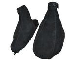 BLACK STITCHING FITS ALFA ROMEO MITO SUEDE GEAR HANDBRAKE GAITER  2008-2013