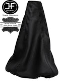 BLACK STITCHING REAL LEATHER GEAR GAITER COVER FITS FIAT PUNTO II MK2 1999-2005