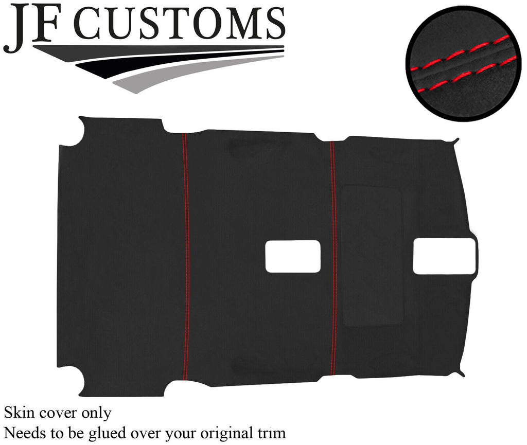 RED STITCH ROOF HEADLINING DARK GREY LUXE COVER FOR RANGE VOGUE L322 02-10