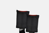 black stitch FITS PEUGEOT 205 1983-1998  FRONT SEAT BELT STALK LEATHER COVERS